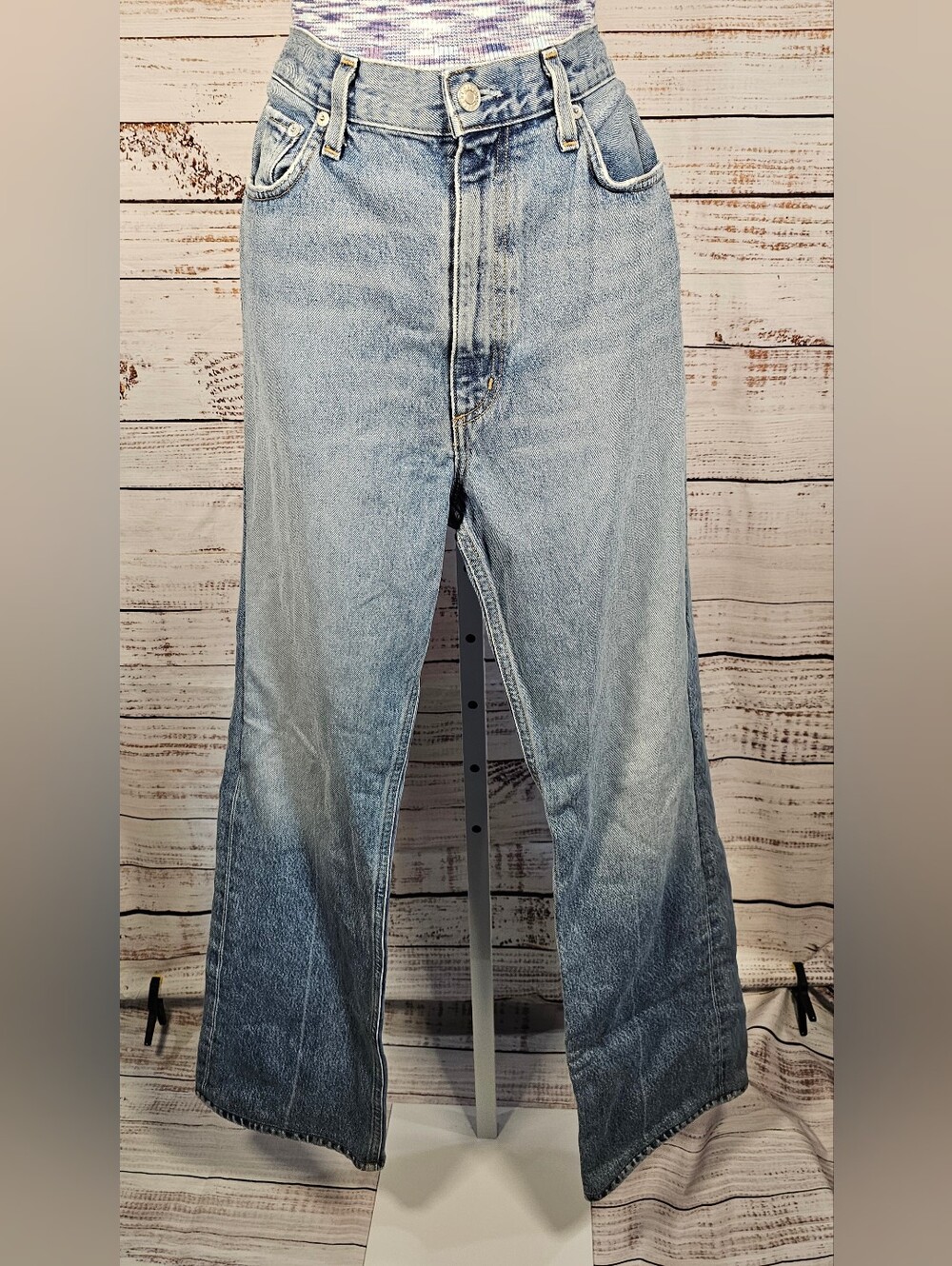 AGOLDE Vintage High Rise Flare Jeans Size 30 Clamour Light Wash